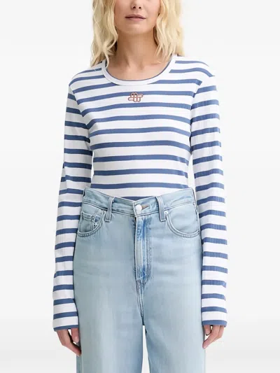 Munthe Striped Long-sleeve T-shirt In Blue