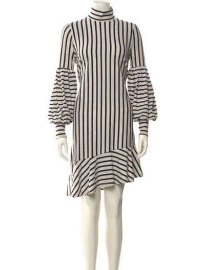 Pre-owned Munthe Striped Mini Dress In Neutral