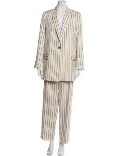 Pre-owned Munthe Striped Pantsuit In Neutrals