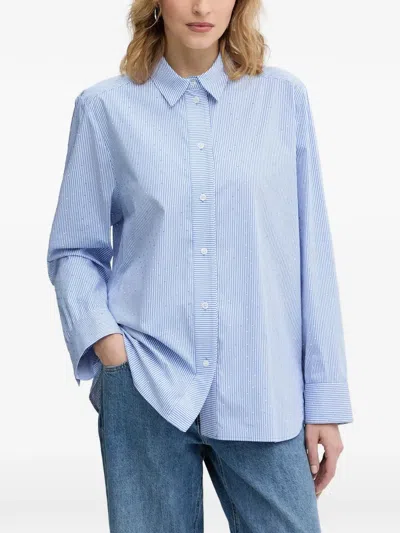 Munthe Striped-pattern Shirt In Blue