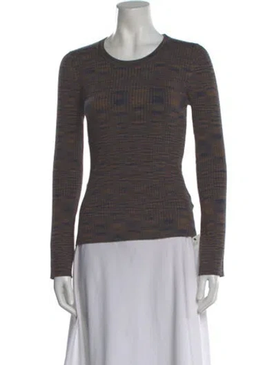 Pre-owned Munthe Striped Scoop Neck Sweater In Multi