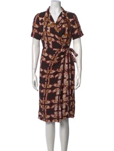 Pre-owned Munthe Tie-dye Print Midi Length Dress In Multicolor