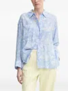 Munthe Toile-print Buttoned Shirt In Blue