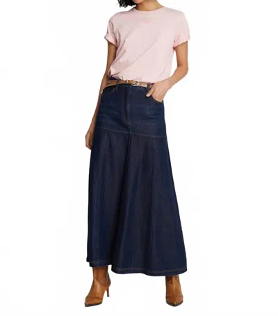 Munthe Tuxya Denim Maxi Skirt In Blue