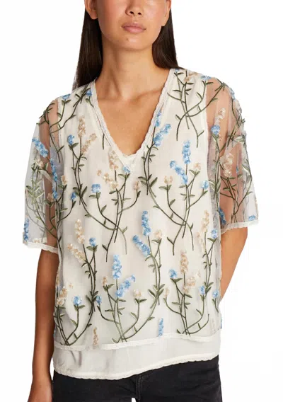 Munthe Ulfin Floral Top In White