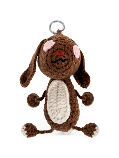 Munthe Vallate Crochet Rabbit Keychain In Multi