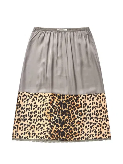 Munthe Vantosha Midi Skirt In Gray