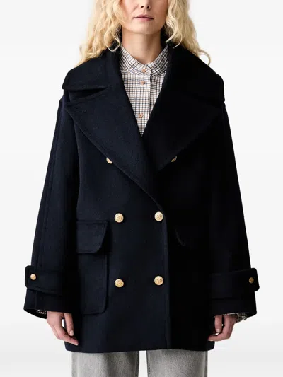 Munthe Vetch Double-breasted Coat In Blue