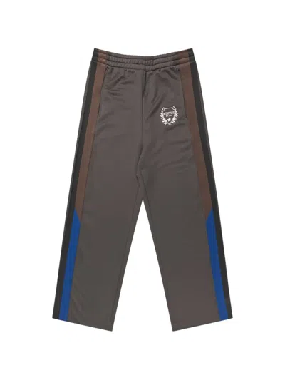 Munthe Vexation Logo-embroidered Side-stripe Track Pants In Gray
