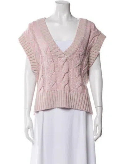 Pre-owned Munthe V-neck Sweater In Pink