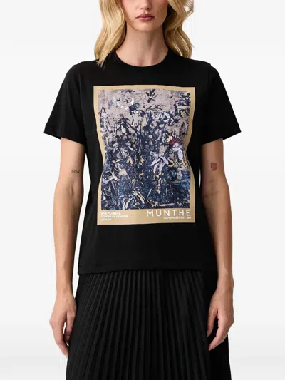 Munthe Vuranus Graphic-print T-shirt In Black