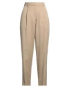 Munthe Woman Pants Camel Size 10 Recycled Polyester, Viscose, Elastane In Beige