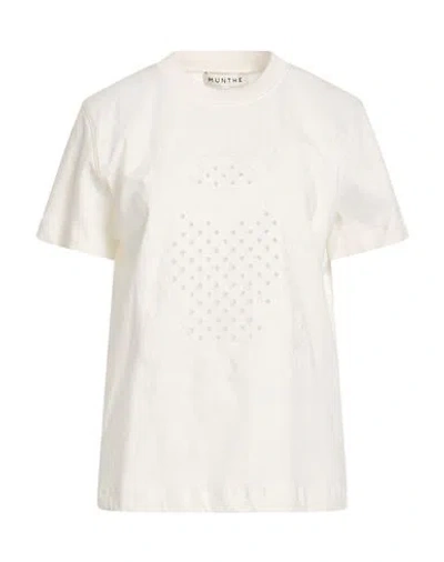 Munthe Woman T-shirt Ivory Size 6 Organic Cotton In White