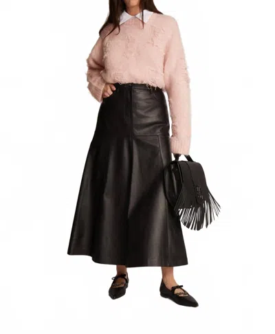 Munthe Women's Tuxya Vegan Leather Skirt In Black