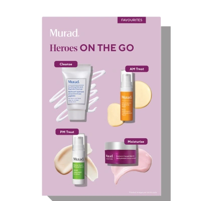 Murad Heroes On The Go Set With Retinol And Vitamin C Serums In White