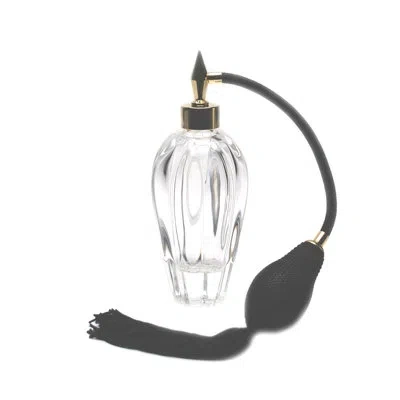 Murano Art Collection Anemone Clear 6.5'' Lead Crystal Decorative Bottles