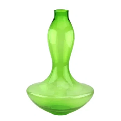 Murano Art Collection Barchetta Handmade Ceramic Floor Vase In Green