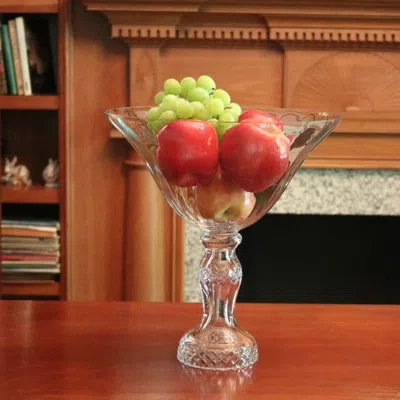 Murano Art Collection Baroque Crystal Decorative Bowl In Clear