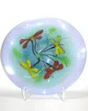 Murano Art Collection Mila Brown European Art Glass Napoli Centerpiece Plate