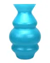 Murano Art Collection Murano 16in Wave Vase In Blue