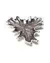 Murano Art Collection Murano 7in Foglia Grape Leaf Plate In Brown