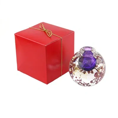 Murano Art Collection Nancy European Art Glass Vase Violet