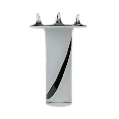 Murano Art Collection Neptune Vase In White,black