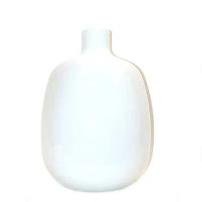 Murano Art Collection Promenade White Glass Table Vase