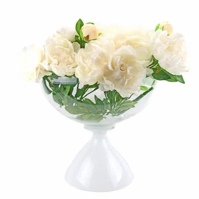 Murano Art Collection Rialto Decorative Bowl In White