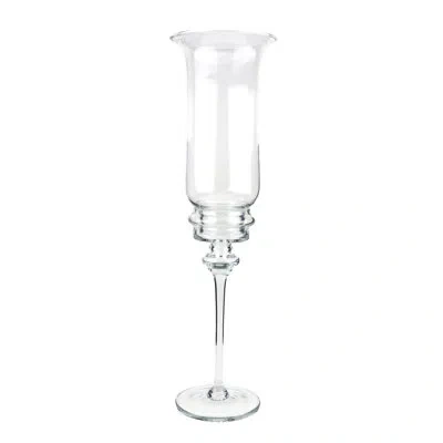 Murano Art Collection Roco Hurricane Candleholder In Clear
