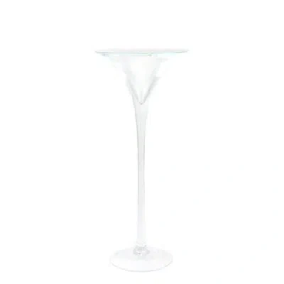 Murano Art Collection Seranade Candleholder In Clear