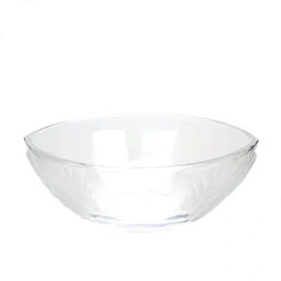 Murano Art Collection Victoria Glass Oval Decorative Bowl In Clear