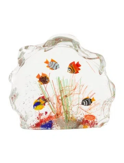 Pre-owned Murano Glass Aquarium In Multi