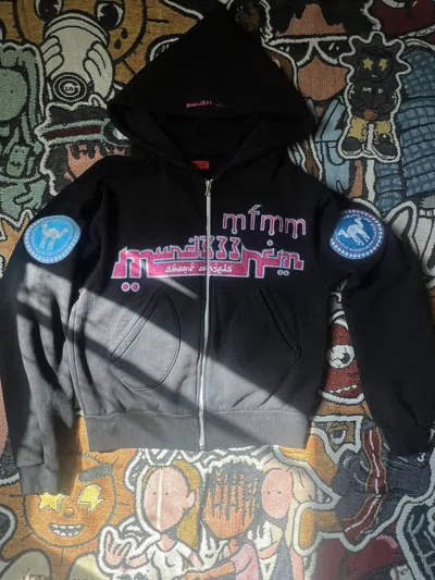 Pre-owned Murd333r Fm Murd333r.fm ‘black' (swamp Angels ) Hoodie