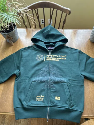 Pre-owned Murd333r Fm Murd333rfm X Ultra Software Zip Up Hoodie In Green