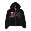Murd333r.fm X Gr33dy Unit Greedy Unit X Murd333r. Fm Black Double Layered Hoodie In Black
