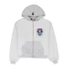Murd333r.fm X Gr33dy Unit Greedy Unit X Murd333r. Fm Grey Double Layered Hoodie In Gray