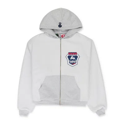 Murd333r.fm X Gr33dy Unit Greedy Unit X Murd333r. Fm Grey Double Layered Hoodie In Gray