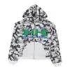 Murd333r.fm X Gr33dy Unit Greedy Unit X Murd333r. Fm White Camo Double Layered Hoodie In Multi