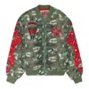 Murder Fm Green/red Camo Special Ops Bomber Jacket In Green