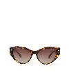 Murielle Women's Brown Cannes Havana Sunglasses In Brown
