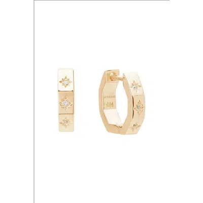 Murkani 12mm Octagonal Huggies In Gold