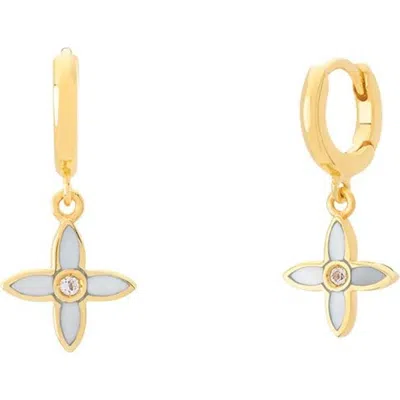 Murkani Desert Flower Huggie In Gold