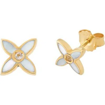Murkani Desert Flower Mini Stud Earring In Gold
