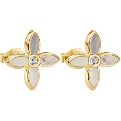 Murkani Floral Stud In Gold