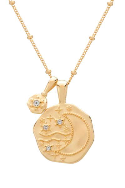 Murkani Night Sky Pendant Necklace In Gold