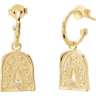 Murkani Rainbow Spirit Hoop  Earrings In Gold