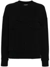 Murmur Deconstructed Longsleeved Sweatshirt In Black