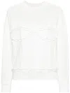 Murmur Deconstructed Longsleeved Sweatshirt In White
