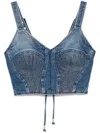 Murmur Top Aus Denim In Blau